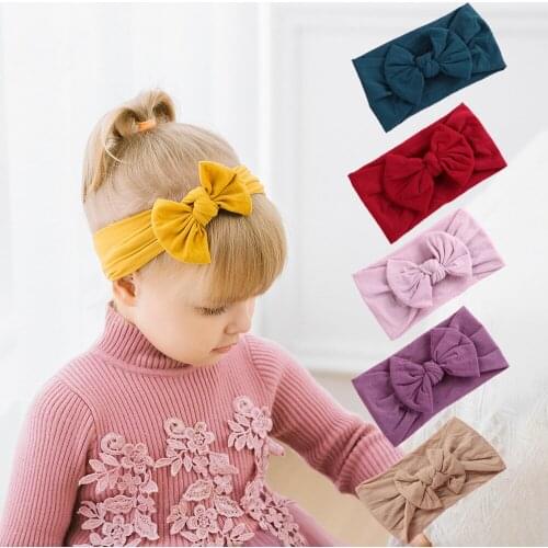Baby Headband Newborn Girl Headbands Infant Turban Toddler Hair Accessories Nylon Headwrap Hair Band Cute Turbantes Para Bebes