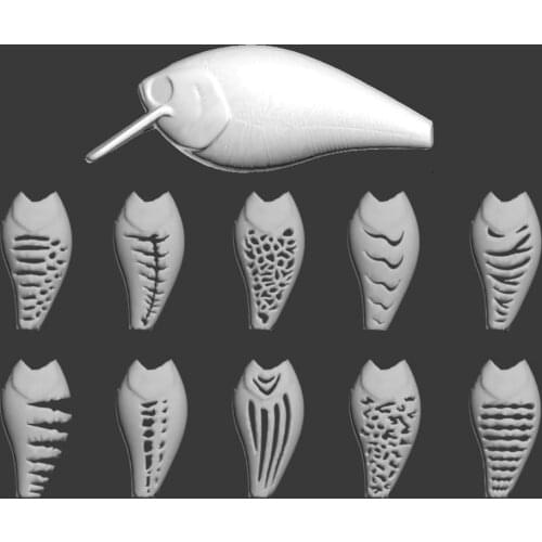 WLure Hard Plastic 3D Stencil for UPHC25