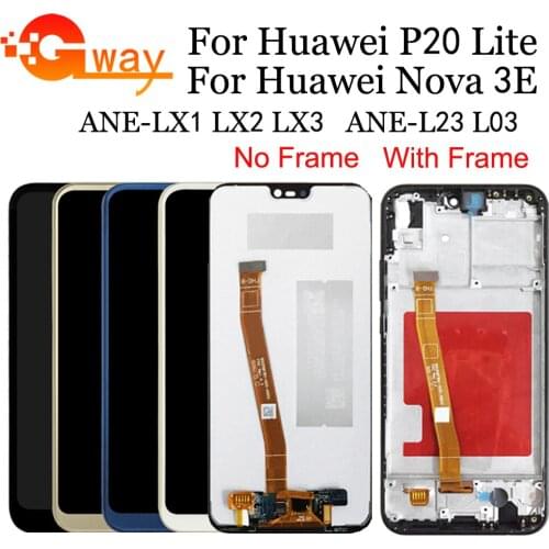 AAA Quality LCD With Frame For HUAWEI P20 Lite Lcd Display Screen For HUAWEI P20 Lite ANE-LX1 ANE-LX3 Nova 3e Screen Display LCD
