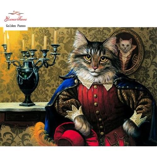 GOLDEN PANNO Diamond Painting Full Square 5D Diy Daimond Embroidery Diamant Mosaic Sale Displasy Broderie Diamant Cats 01
