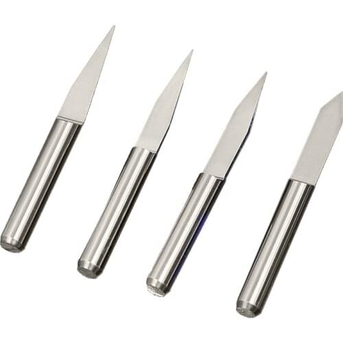 10pc 3.175MM Shk 60deg 0.3mm Carbide CNC Router Tools wood router machine V Shape Engraving tool PCB Cutters Woodworking J3.6003