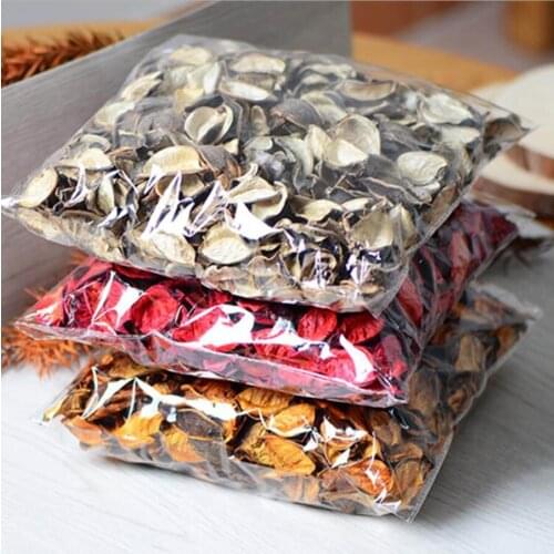 200g Dried Natural/Orange/Red Cotton Shell Flower For Wedding Party Holiday Show Window Flower Decoration