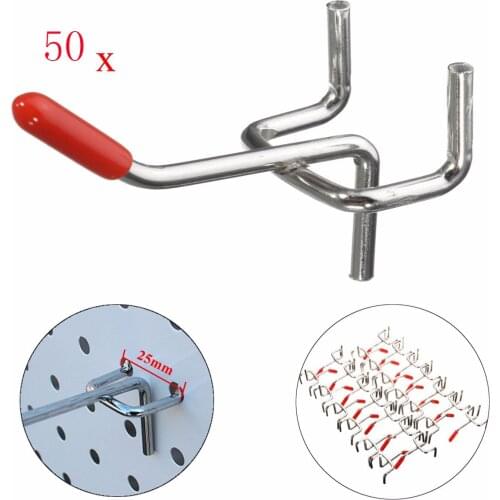 25/50 pcs Peg Board Hooks Wall Shelf Tool Hangers Organizer Storage Display Hardware Tools
