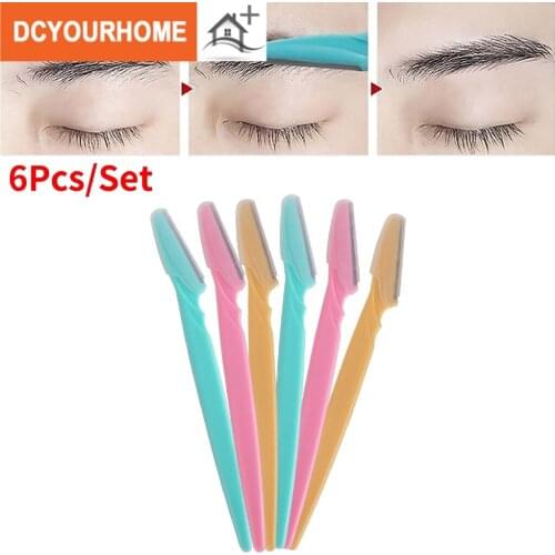 6Pcs Eyebrow Razor Trimmer, Shave Armpit Body Hair Remover Knife Tool eyebrow trimmers