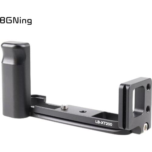 BGNing Aluminum Quick Release Vertical Plate with Hand Grip Mount Bracket for Fujifilm XT200 Camera Cage L Board for Fuji X-T200