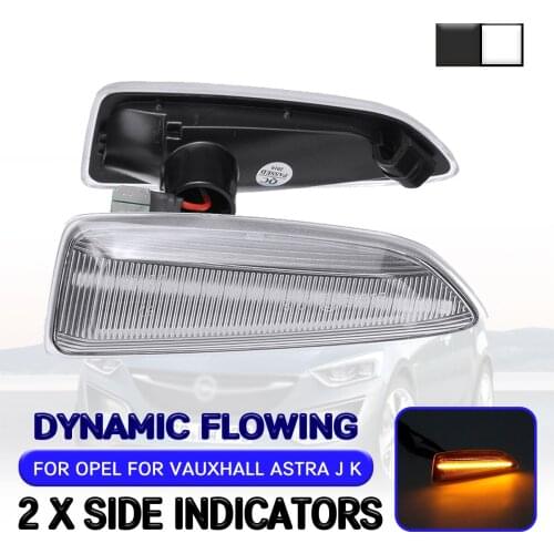 Car LED Dynamic Side Marker Light For Opel Astra J K For Zafira C For Insignia B For Grandland X Flowing Turn Signal Light Lamp
