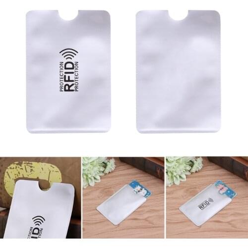 Anti-Scan Card Sleeve Credit RFID Card Protector Anti-magnetic Aluminum Foil Portable Bank Card Holder