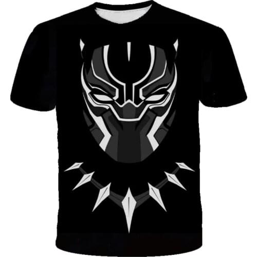 Marvel The Avengers Black Panther Men Clothes 2021 New Summer 3D Print Short Sleeve T-shirt Casual Breathable Funny T Shirts Top