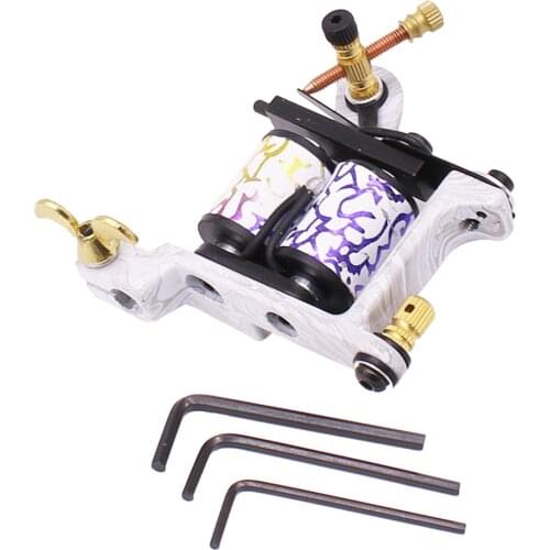 Alloy Frame 10 Wrap Coils Tattoo Body Art Machine Tool for Liner Equipment and Shader Supply