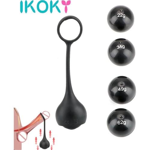 IKOKY Penis Training Aid Ring Glans Penis Exercise Dumbbell Ball Lasting Enhance Training Balls Sex Toys for Men Cock Exercise