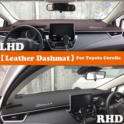 Leather Dashmat Accessories Car-Styling Dashboard Covers Pad Dash Mat Sunshade Carpet For Toyota Corolla E210 2019 2020 2021