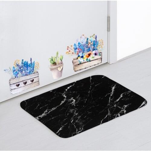 Hottest New Carpet Agate Marble Crystal Line Geometric Letter Living Room Welcome Door Mat Bathroom Non-Slip Absorbent Blanket