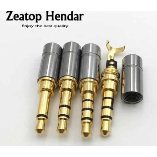 4Pcs Mini 3.5mm 2 / 3 / 4 Pole Plug 3.5 Mono / Stereo Male Adapter with Clip Soldering Audio Jack for DIY Headphone Connector