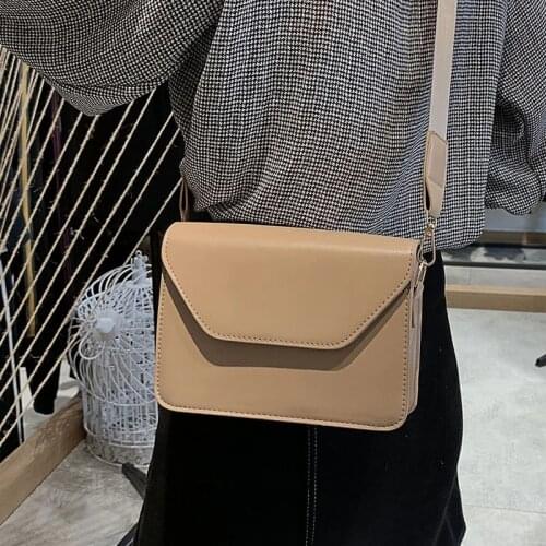Fashion Flap Crossbody Bags for Women PU Leather Small Square Bag Clutches Casual Shoulder Messenger Small Handbags