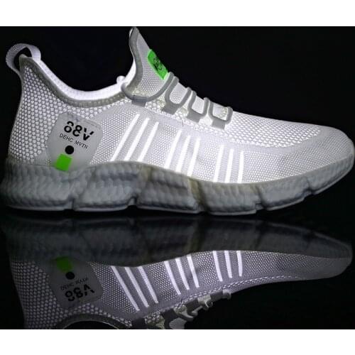 Big Size Green Breathable Cheap Running Shoes Men Weaving Red Outdoor Marathon Sneakers Lightweight Keep Running Men Sport Shoes