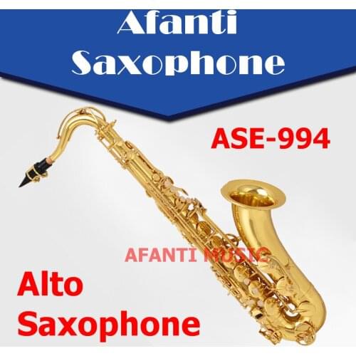 Afanti Music Bb tone / Brass body / Gold finish Alto Saxophone (ASE-994)