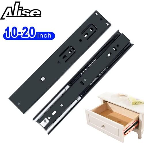 10"-20" Drawer Slide Rail Soft Close Drawer Rail Slide Rail Three-Section Cabinet Slide Rail Stainless Steel Furniture Hardware