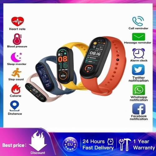 New M6 Smart Bracelet Watch Fitness Tracker Smartband Heart Rate Blood Pressure Monitor Smart Band For XIaomi iOS Android Phone