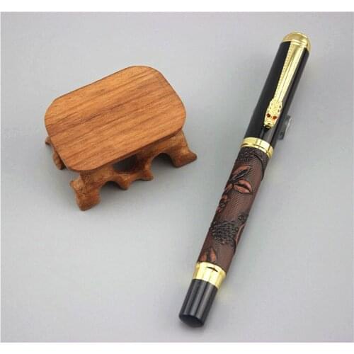 DKW red Grape Ornamentation With Gold Dragon Clip Calligraphy Nib Fountain Pen office & school supplies student gift YY38