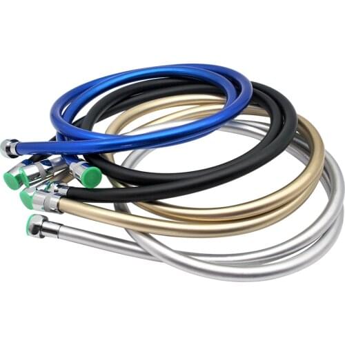 Gold /Blue/Silver/Black PVC Shower Hose Soft Smooth Shower Pipe Flexible Water Supply Plumbing Hose 1.5M High Water Pressure