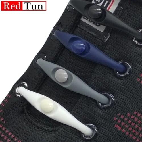 12pcs/lot Black Round Creative No Tie Shoelaces Elastic Silicone Shoe Lace Sneakers Shoelaces