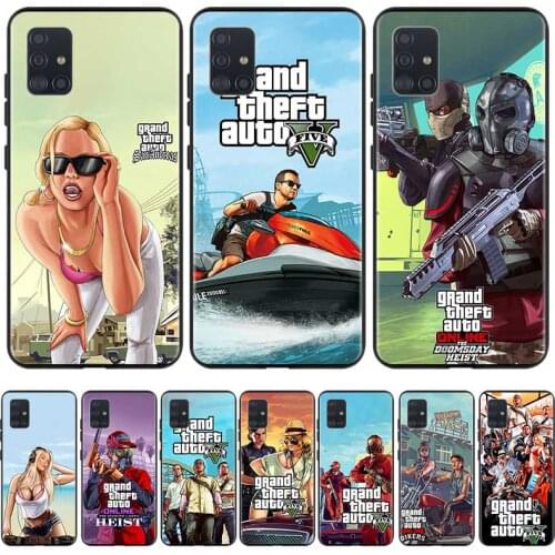Silicone Case For Samsung Galaxy A51 A71 A50 A70 A10 A20e A30 A40 A21s A41 A31 Shell Cover Fundas Gta 5 Grand Theft Auto V Coque