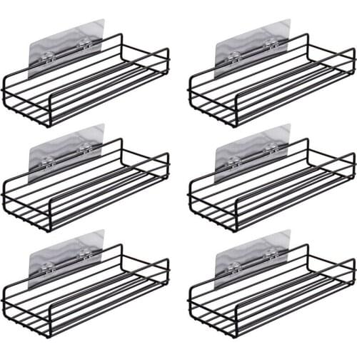 Spice Rack Organizer Wall Mount (6 Pack), Hanging Spice Organizer Shelf, Farmhouse Seasoning Organizer, Space-Saving