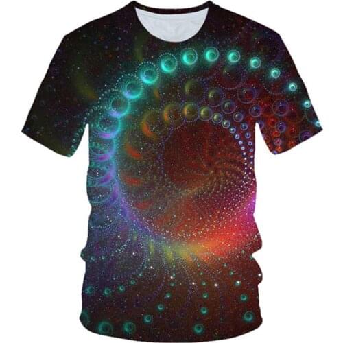 4-20 Years Boys Girls Colorful T-shirt Kids Space Galaxy Black Hole Flower Vortex 3D Printed T shirt Children Funny Tshirts Tops