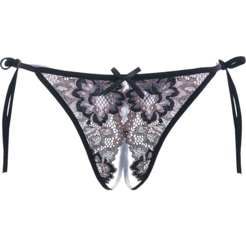 Women Lingerie Hot Erotic Sexy Panties Open Crotch Porn Lace Underwear Crotchless Sex Wear Cheeky Flirty Strappy Briefs