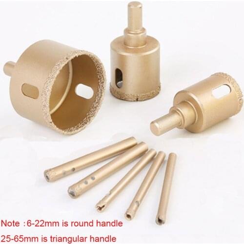 1PCS 6-65MM Brazing Hole Opener Diamond Coated Core Drill Bit Tile Glass Marble Granite Ceramics Saw Metal Cutter Carbide Drill