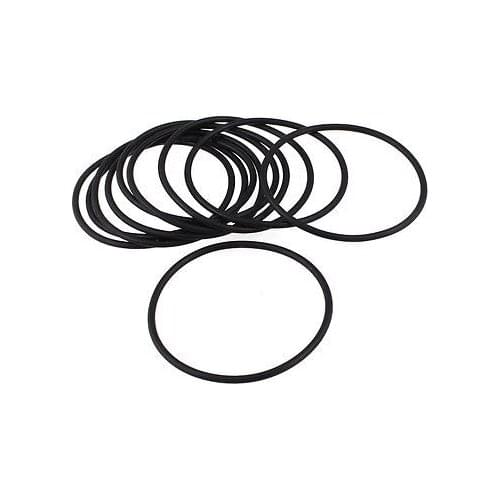 10 Pcs Oil Seal O Rings Black Nitrile Rubber 48mm OD 2mm Thickness