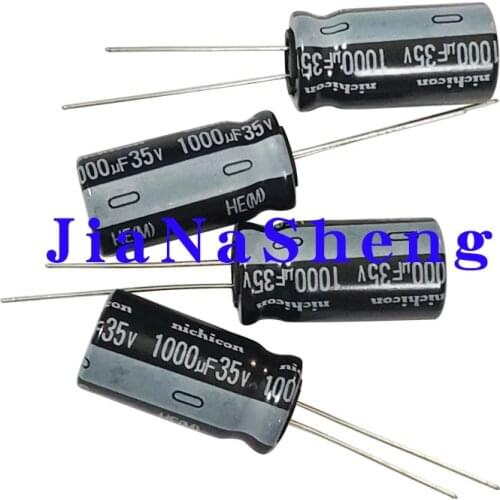 10PCS NICHICON 35V1000UF 12.5X25 HE 105C Electrolytic capacitor 1000UF 35V