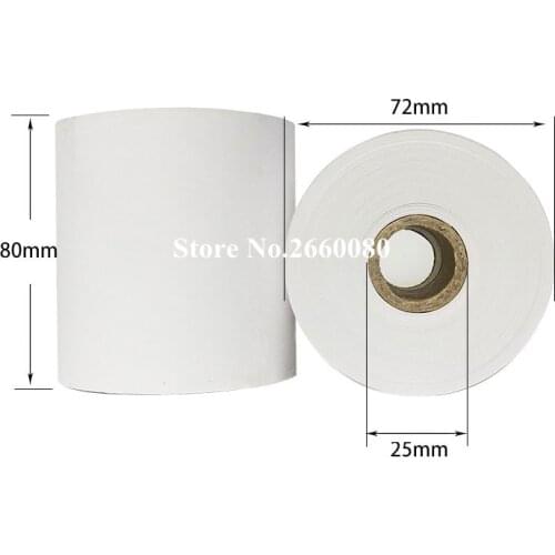 2 Rolls/lot 80mm Thermal Paper POS Receipt Roll Thermal Printer Cash Register Ticket Roll 80x72mm Thermal Roll Paper