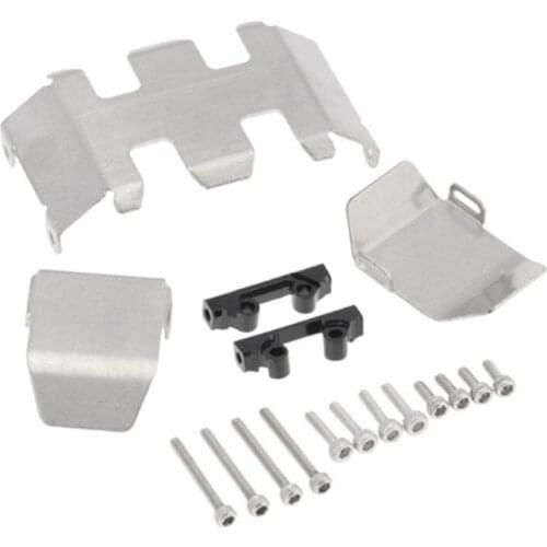 Replacement Accessories Stainless Steel Axle Skid Plate Guard Set For Axial SCX24 AX90081 AXI00001/2 1:24 RC Car Upgrade Parts