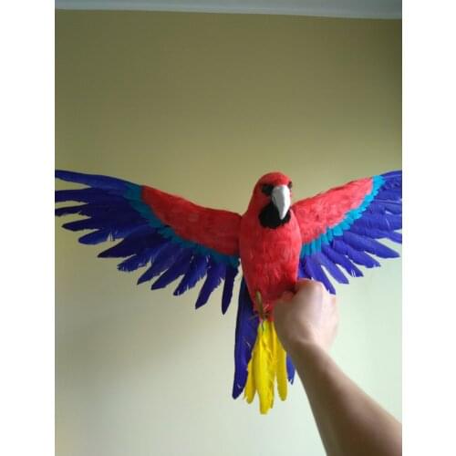 Big new simulation wings parrot model foam&furs colourful parrot doll gift about 60x45cm 1242