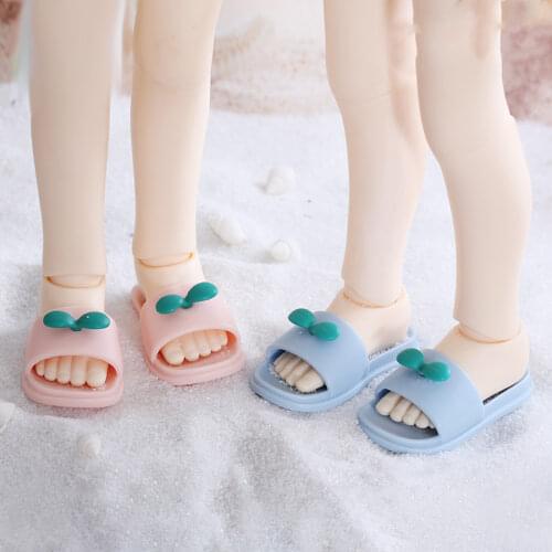 BJD Doll shoes suitable for 1-6 size fashion beautiful sandals slippers resin shoes pink blue doll accessories