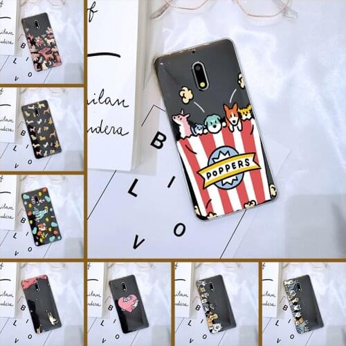 TPU Back Cover For Nokia 9 8 6 5 3 2 1 Plus Soft Silicone Cute Dog Cat Phone Case For Nokia3 Nokia5 Nokia6 Nokia X6 X71 7 Plus