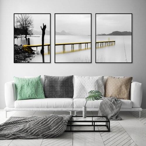 Black White Motorcycle Horse Seagull Canvas Painting Nordic Poster Print Wall Art Decorative Picture for Living Room Home Decor