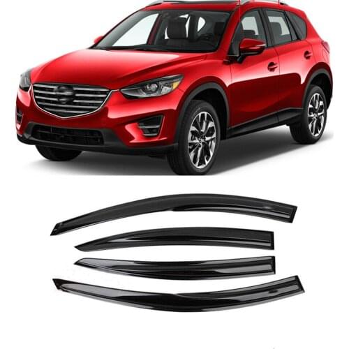 For Mazda CX-5 CX5 2013 2014 2015 2016 2017 Side Window Vent Visor Sun Rain Deflector Guard Awnings Shelters Adhesive Cover Trim