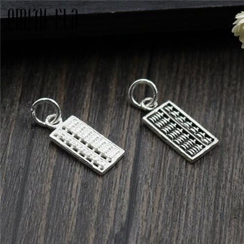 Emith Fla 100% 925 Sterling Silver Abacus Charm Fit Original European Bracelet Authentic DIY Pendant Jewelry Making