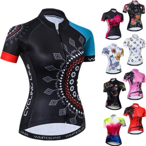 Weimostar Women Cycling Jersey Tops Summer Mountain Bike Clothing Maillot Ciclismo Anti-UV Bicycle Shirt Road Cycle Wear Clothes