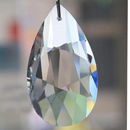 Garland Chakra Spectra 20 pcs Chandelier Glass Crystals Lamp Prisms Parts Hanging Drops Pendants Rainbow Maker 63mm M02237-2C