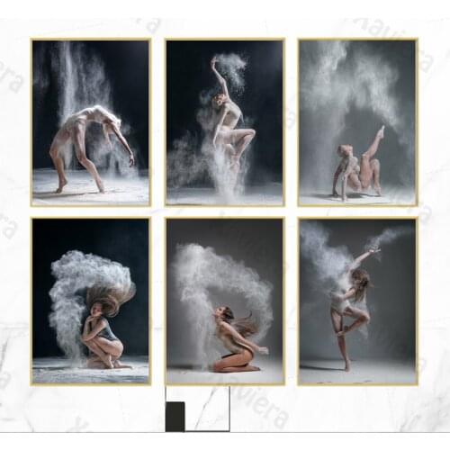 Ballet Girl Canvas Painting Hd Yarn Fog Art Poster On The Wall Modern Nordic Home Decor Living Room Pictures and Prints No Frame