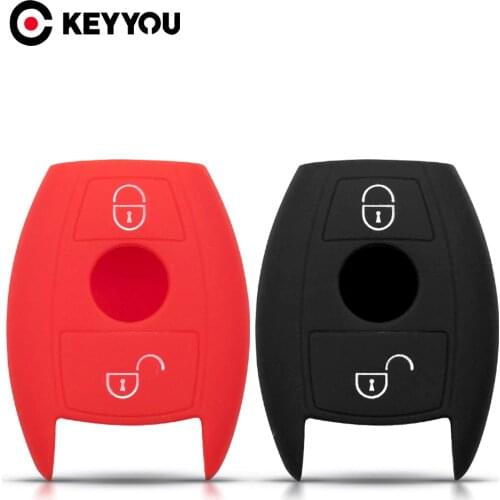 KEYYOU For Mercedes Benz W214 W211 A180 A200 A260 A AMG Class 2 Button Silicone Car Key Cover Holder Case Protector Skin New