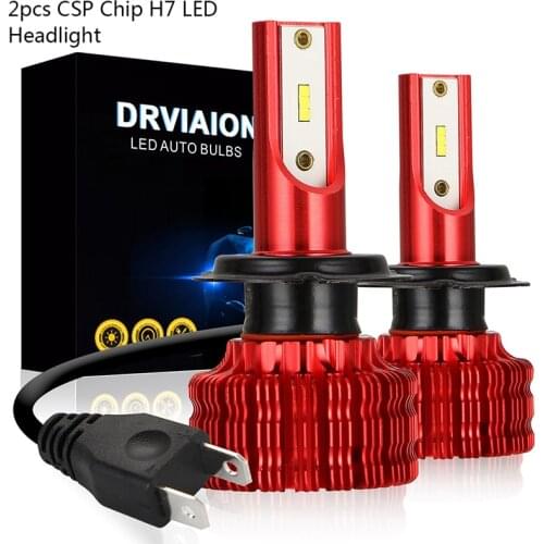 2 Pieces Of Csp Chip H7 Led Headlamp Fog Lamp Kit High Power 6000k White Automobile Headlamp Led Bulb