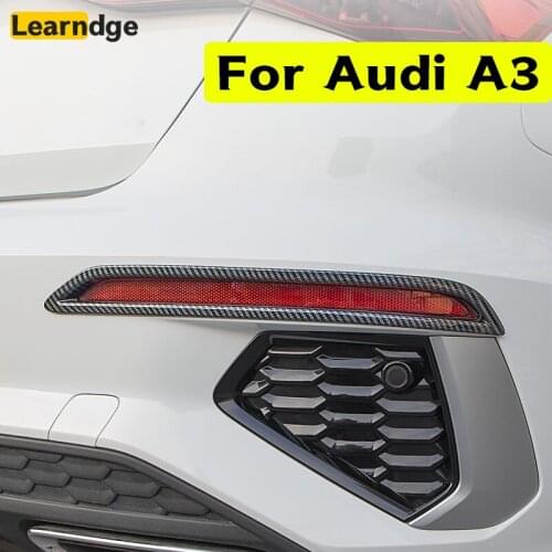 Learndge Rear Fog Lamp Decorative Frame Stickers For Audi A3 Newest Model 2020 2021 Sportback Limousine Car Exterior Accessories