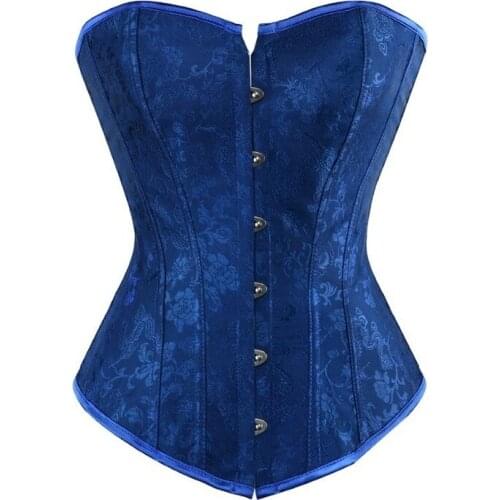 Summer Ladies Retro Jacquard Sexy Corset Flower Brocade Top Corset Underwear Waist Trainer Corset Corset Top XL S-6XL