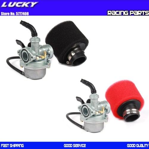 PZ19 19mm Motorcycle Dirt Bike with Air Filter Carburetor for 50 70 90 110cc ATV Quad 4 Wheeler