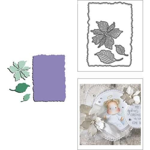 2021 New Leafy Flower Rectangle Metal Cutting Dies for DIY Scrapbooking Decor and Card Making Paper Craft Embossing No Stamps