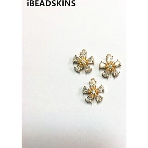 New arrival! 17x15mm 30pcs/lot Crystal rhinestone Flower shap charm/Connectors for Necklace,Earrings parts,hand Made Jewelry DIY